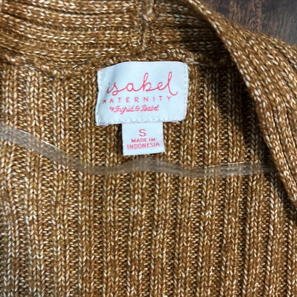 Rust Colored Maternity Cardigan - Picture 2 of 2